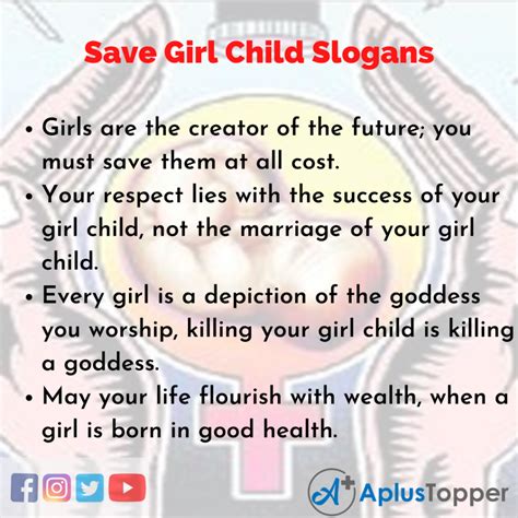 Save Girl Child Slogans Unique And Catchy Save Girl Child Slogans In