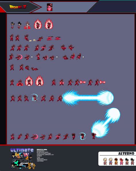 Goku Kaioken X20 Ulsw Sprite Sheet By Erickjcrack507 On Deviantart