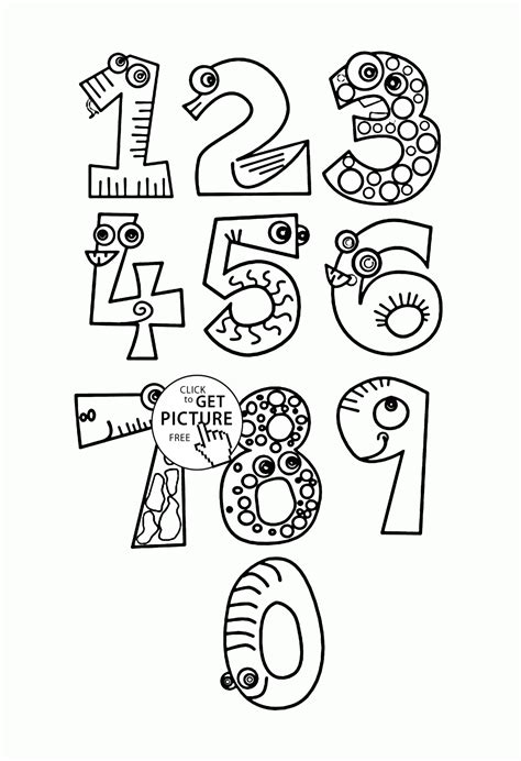 Find printable coloring pages from numberblocks here. Monster Numbers coloring pages for kids, counting numbers ...