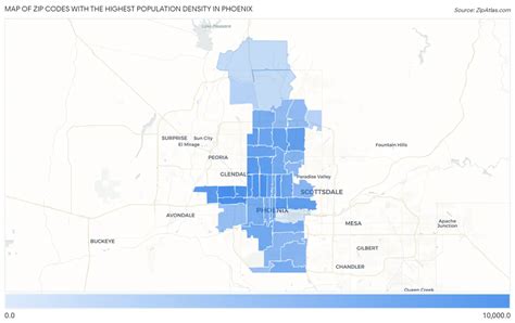 Highest Population Density In Phoenix By Zip Code Zip Atlas