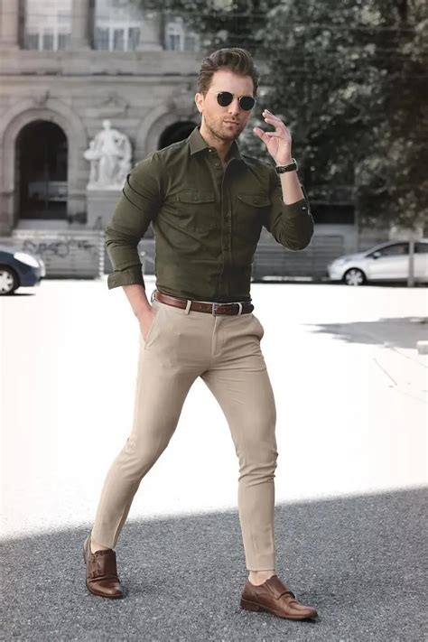 15 Best Green Shirt Matching Pants Ideas Green Shirt Outfit Men