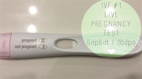 Ivf 1 Live Pregnancy Test 5dp5dt 10dpo Youtube