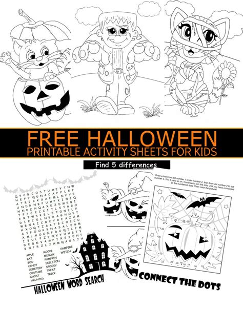 Free Halloween Printable Activity Sheets For Kids Frugal Mom Eh