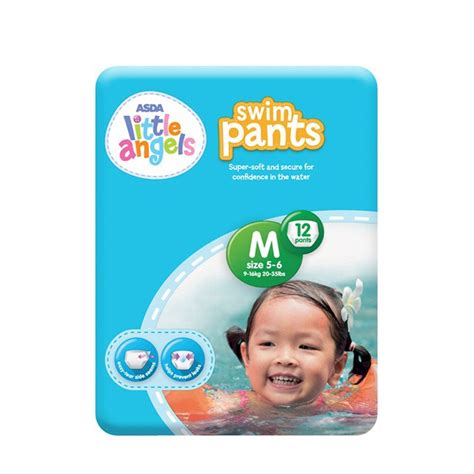 Asda Swim Nappies Medium M 9 16kg 12 Pants 5 6 Kids Island Toys