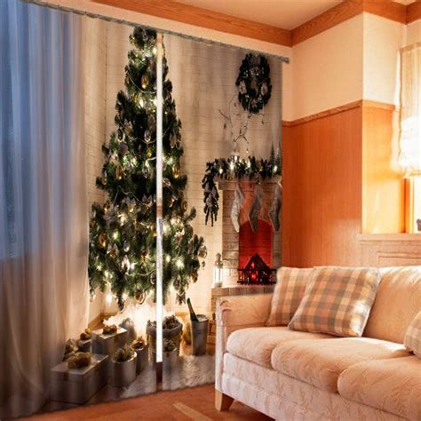 There are very nice curtains for your kitchen, for your living room and even for your shower. 3D Christmas Tree with Decorative Things Printed Custom ...