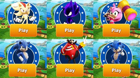 Sonic Dash All Characters Unlocked Movie Sonic Unlocked And Fully