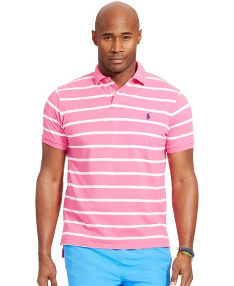 Polo Ralph Lauren Big And Tall Striped Mesh Polo Shirt Polos Men Macy S Polo Shirt Polo