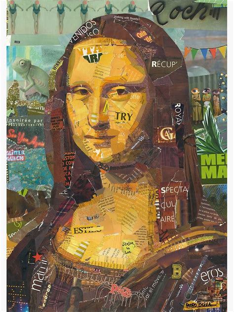 Mona Lisa Collage Poster By Oliva Collage Redbubble
