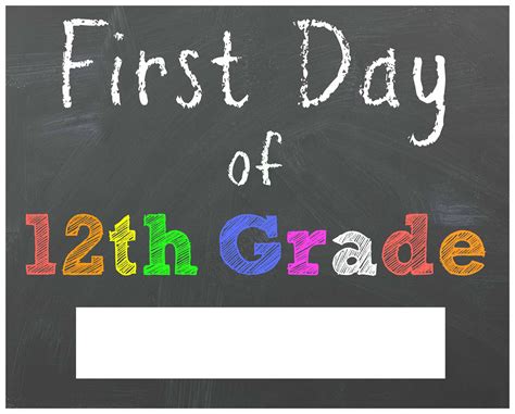 Free Back To School Printable Chalkboard Signs For First Day Of School