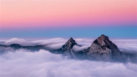 Download Horizon Peak Cloud Sunset Switzerland Nature Mountain Hd Wallpaper