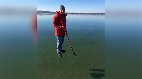Incredibly Clear Lake Ice Makes For Viral Photo