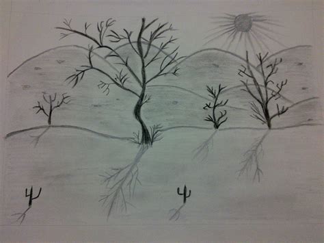 Beginning The Journey Of Drawing My Drawing Natural Scene