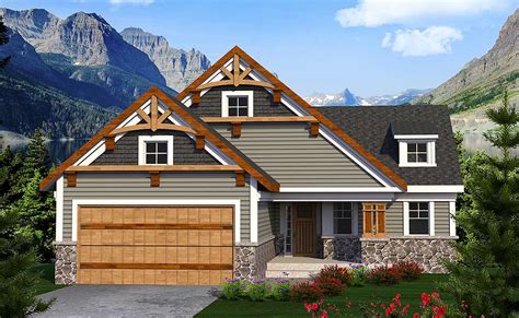 The price of our small house plans is always affordable. Craftsman Ranch for the Sloping Lot - 89958AH ...