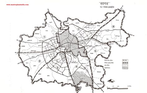 Sagar Planning Units Map Master Plans India