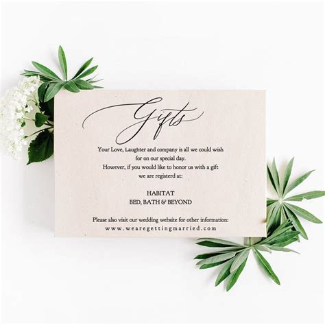 Wording your wedding invitations can be a tricky thing to do. gift list wording for wedding invitations ...