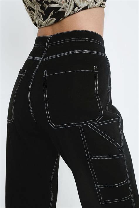 Bdg Black Contrast Stitch Workwear Jeans Fashion Womens Fashion