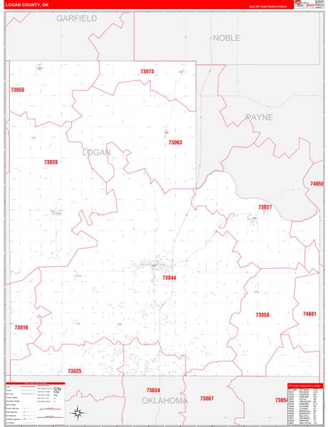 Logan County Ok Carrier Route Maps Red Line