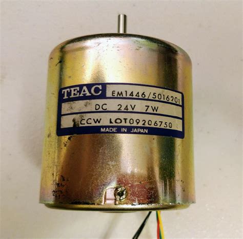 Teac Em1446 Capstan Motor Dc 24v 7w Working With Pulley Read For