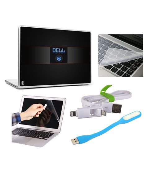 Print Shapes Dell Logo Laptop Skinscreen Protectorkey Guardusb Led