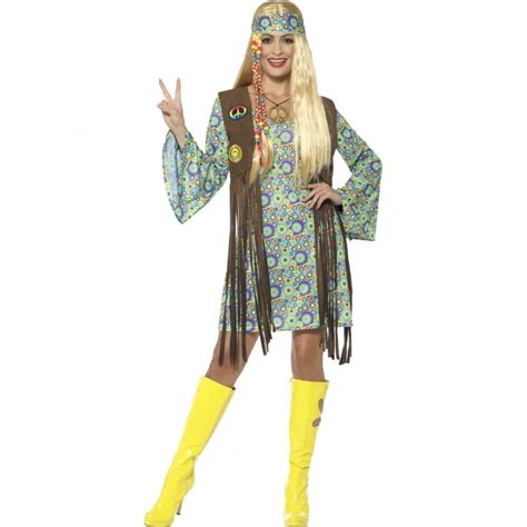60s Hippie Chick Adult Costume Ladies Costumes From A2z Fancy Dress Uk