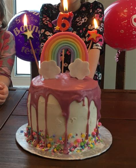 Rainbow 🌈 Cake For The Birthday Of My 6 Years Old Girl Cute Birthday