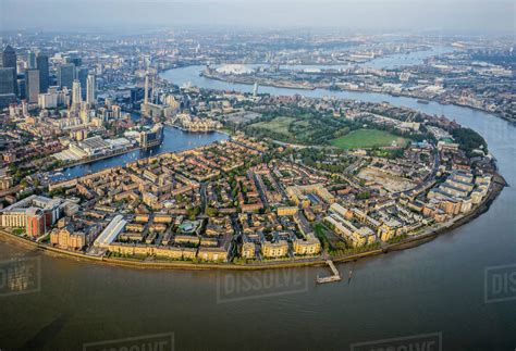 Aerial View Of London Cityscape And River England Stock Photo Dissolve