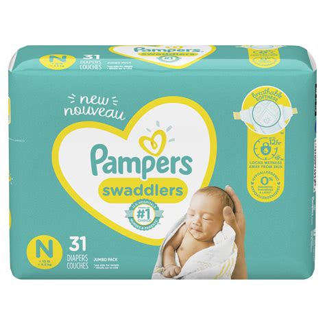 Pampers Swaddlers Newborn Diapers Soft And Absorbent Size N 31 Ct