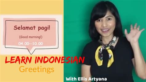 Learn Indonesian 7 Greetings Youtube