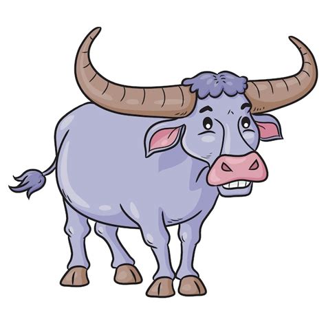 Premium Vector Buffalo Cute Cartoon