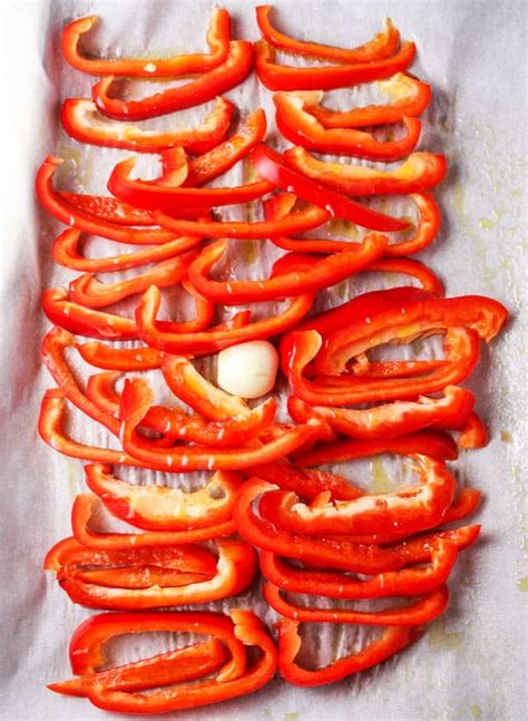 how to roast red peppers tastefulventure