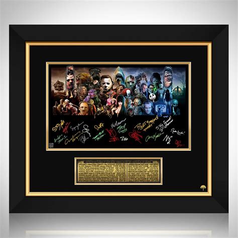 Horror Legends Mini Poster Limited Signature Edition Custom Frame Rare T