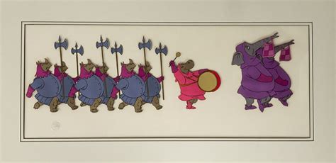 Original Panoramic Production Cel From Robin Hood Rhino Guards Disneys Robin Hood HD Wallpaper