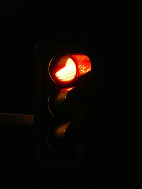 Red Traffic Lights At Night Free Image Download