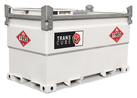 Transcube White Rectangle Gasdiesel Fuel Tank 552 Gal Capacity 11