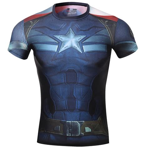 Captain America Workout T Shirt Pkaway