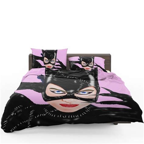 Catwoman Arkham City Michelle Pfeiffer Bedding Set Duvet Cover 2 Pil