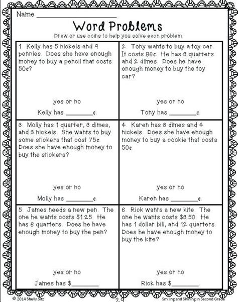 2 Step Word Problems Worksheet