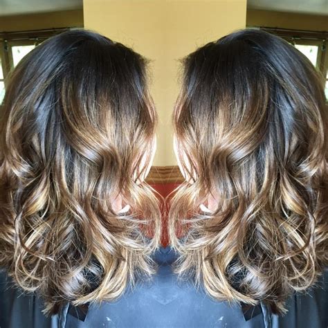 Sun Kissed Caramel Balayage And A Subtle Lobperfect For Spring