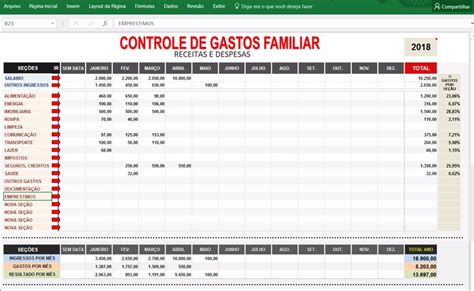 Planilha De Gastos Excel Controle De Gastos Familiares Images