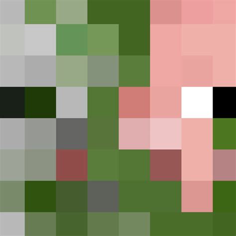 Minecraft Zombie Pigman Head Pattern