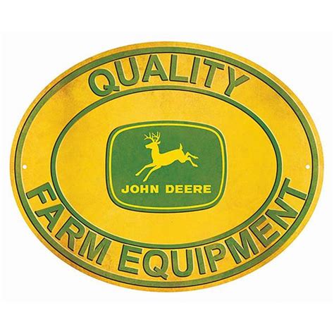 John Deere Quality Farm Equipment Oval Sign