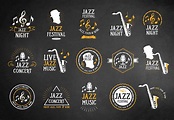 Set of vector jazz icons ~ Illustrations ~ Creative Market