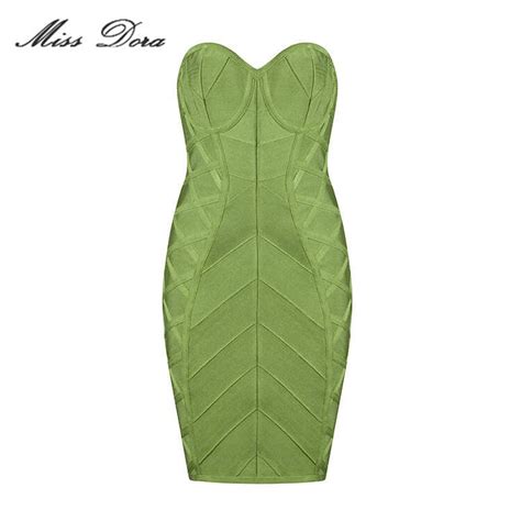 2016 Hotwinter Sexy Women Green Strapless Bandage Dress Sleeveless