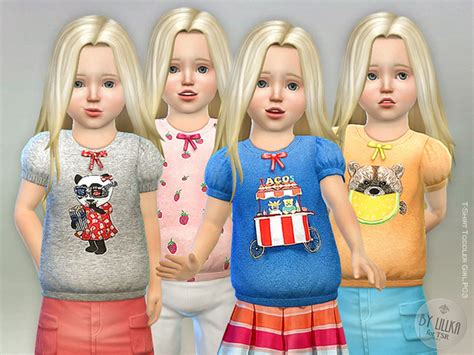 T Shirt Toddler Girl P03 By Lillka At Tsr Sims 4 Updates