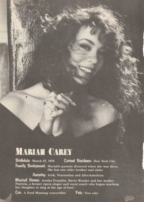 Mariah Carey Teen Magazine Pinup Laughing Bop Teen Stars Forever Pinups