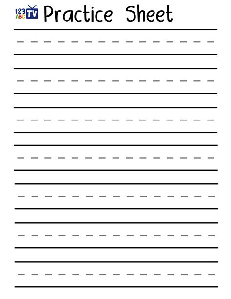 Amazing Blank Handwriting Practice Sheets For Kindergarten Literacy