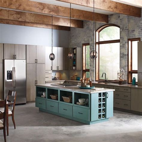Thomasville Artisan Custom Kitchen Cabinets Shown In Industrial Style