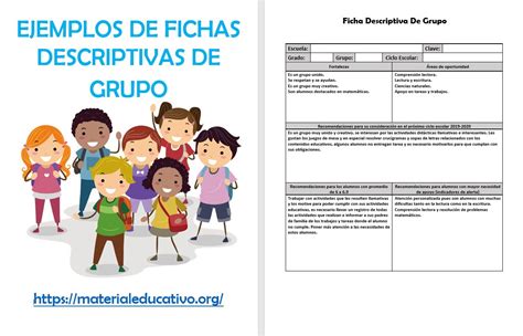 Ejemplos De Fichas Descriptivas De Grupo Para Preescolar Y Primaria