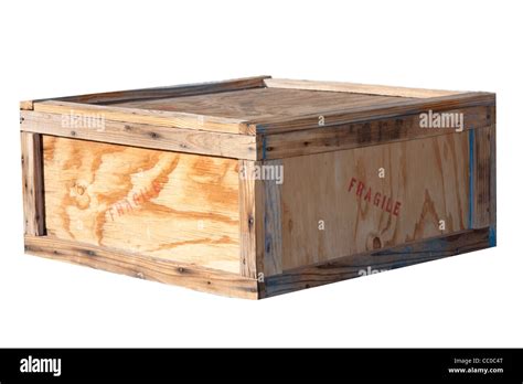 Shipping Box Wooden Crate With Fragile Stamp Stock Photo Alamy
