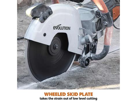 evolution r300dct 240v 300mm electric disc cutter with diamond blade
